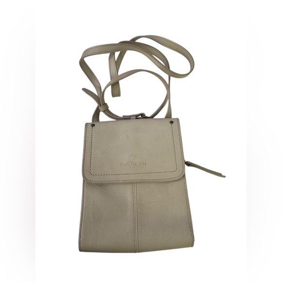 American Leather Handbags - American Leather Co. Kansas RFID Crossbody Bag stone color